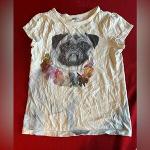 Cute Pug Shirt Crazy 8 Girls size 10-12